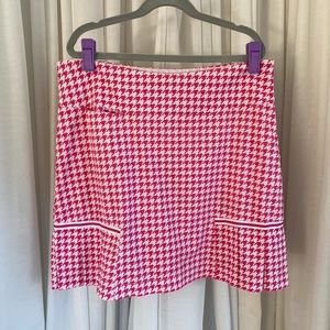 Pink Houndstooth Tennis Mini Skirt 🎾💕